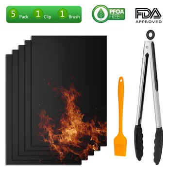 BBQ Grill Tools Set 5 pieces food grade BBQ grill mat with Non-stick kitchen tongs silicone oil brush Cooking Grilling Utensils
BBQ Grill Tools Set 5 pieces food grade BBQ grill mat with Non-stick kitchen tongs silicone oil brush Cooking Grilling Utensils