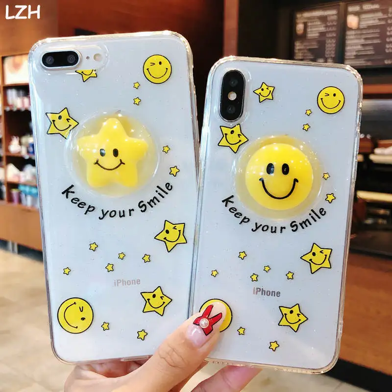 3D Cartoon Stars Clear TPU Phone Case for Apple iPhone XR XS X 6 6S 7 8 Plus Cute Happy Smile Face Back Cover for iPhone XS Max
3D Cartoon Stars Clear TPU Phone Case for Apple iPhone XR XS X 6 6S 7 8 Plus Cute Happy Smile Face Back Cover for iPhone XS Max