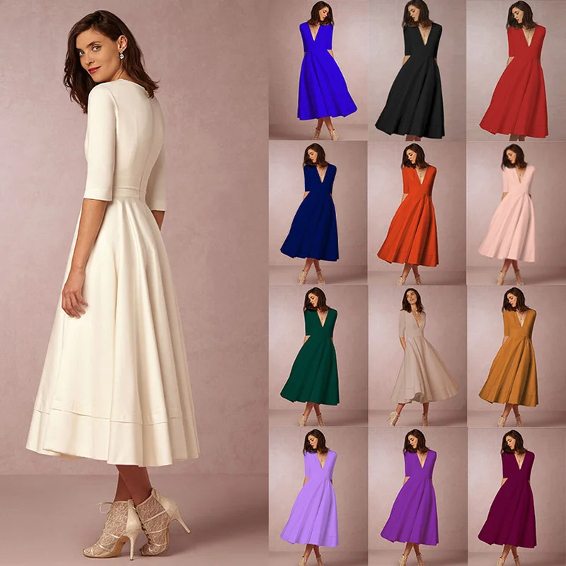 2019 Polyester Vadim Zanzea Preppy Style Loose Solid Dress Autumn And New Sexy Deep V Sleeve Dresses Ebay Explosive Medium Long
2019 Polyester Vadim Zanzea Preppy Style Loose Solid Dress Autumn And New Sexy Deep V Sleeve Dresses Ebay Explosive Medium Long