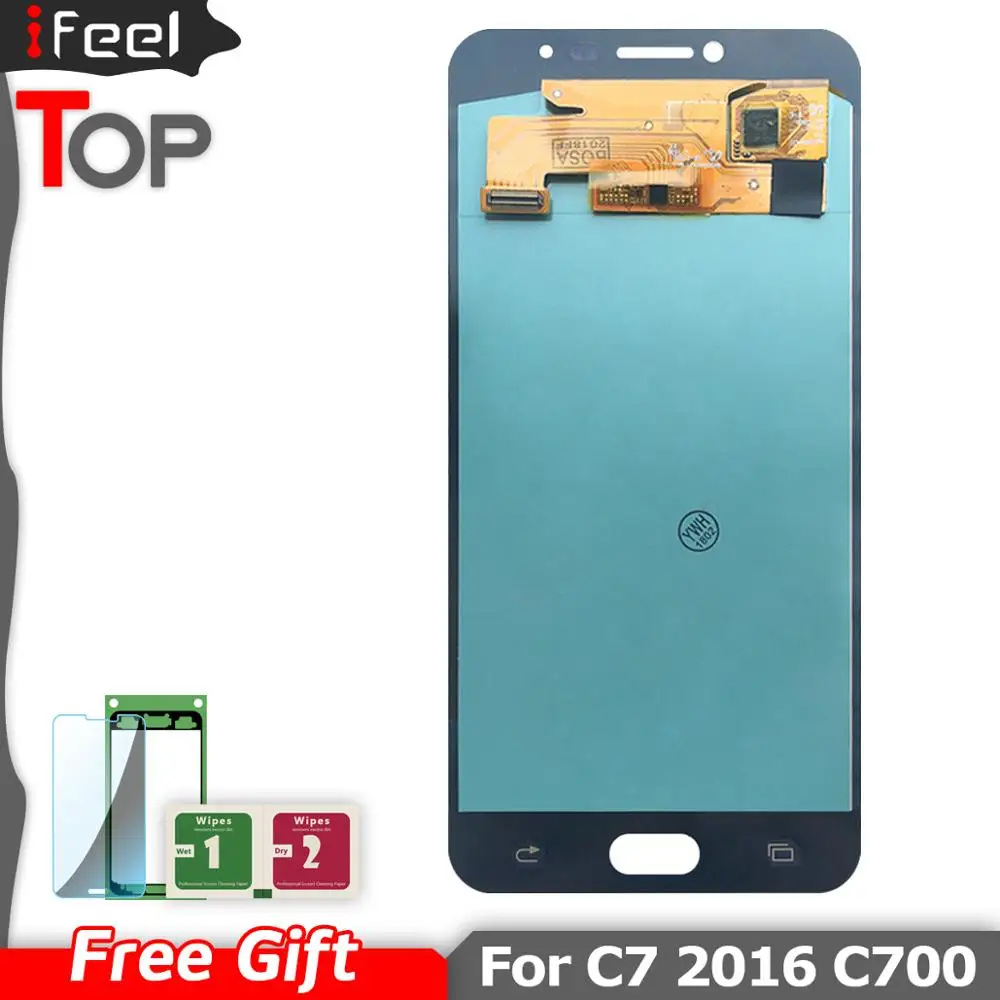 Супер AMOLED ЖК дисплей для Samsung Galaxy C7 C7000 SM сенсорный экран дигитайзер сборка|Экраны