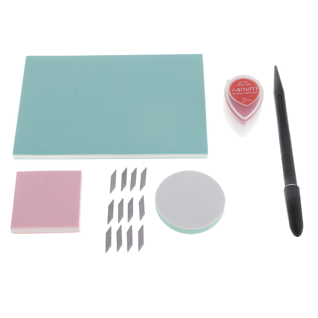 6 Pieces DIY Rubber Stamp Carving Block Art Cutter Blades Kit Hand Carving Tool for Scrapbook Craft
6 Pieces DIY Rubber Stamp Carving Block Art Cutter Blades Kit Hand Carving Tool for Scrapbook Craft