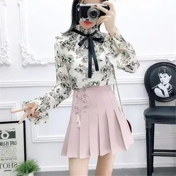 Fashion Women Floral Print Flare Sleeve Chiffon Blouse Top And High Waist Pleated A-Line Mini Skirt Suit Two-Piece Clothing R26
Fashion Women Floral Print Flare Sleeve Chiffon Blouse Top And High Waist Pleated A-Line Mini Skirt Suit Two-Piece Clothing R26