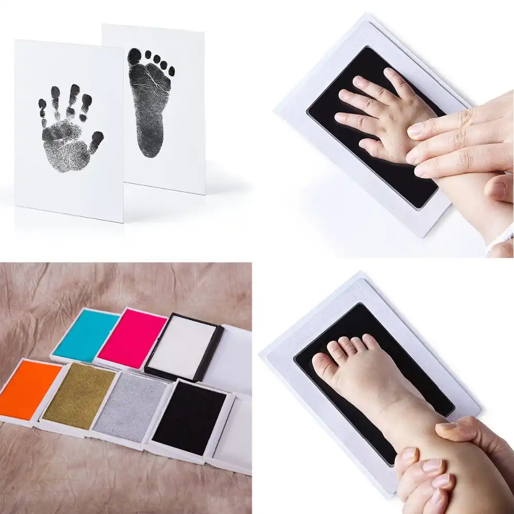 new baby boy girl kids paw print souvenir gifts hand footprint
