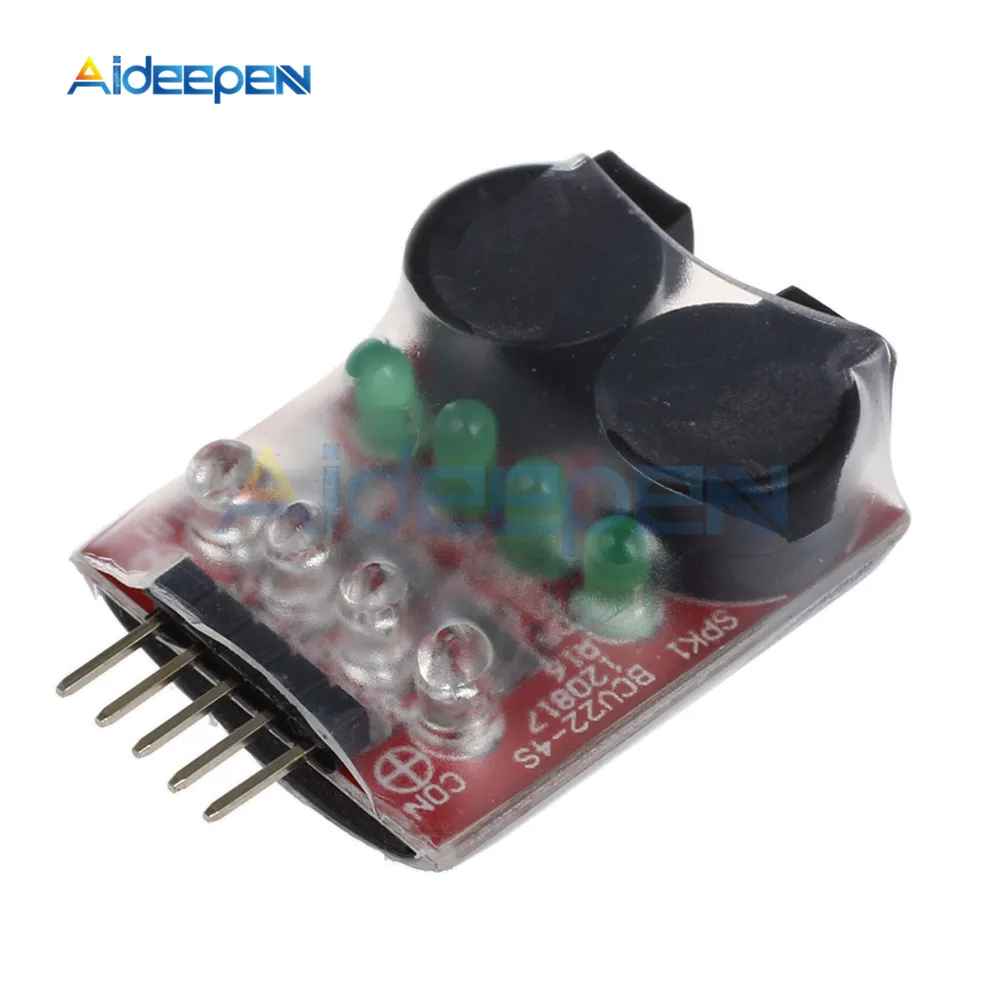 RC model 2S 3S 4S Detect Lipo Battery Low Voltage Alarm Buzzer Cell Lipo Battery Dual Speaker LED Indicator 7.4V-14.8V
RC model 2S 3S 4S Detect Lipo Battery Low Voltage Alarm Buzzer Cell Lipo Battery Dual Speaker LED Indicator 7.4V-14.8V