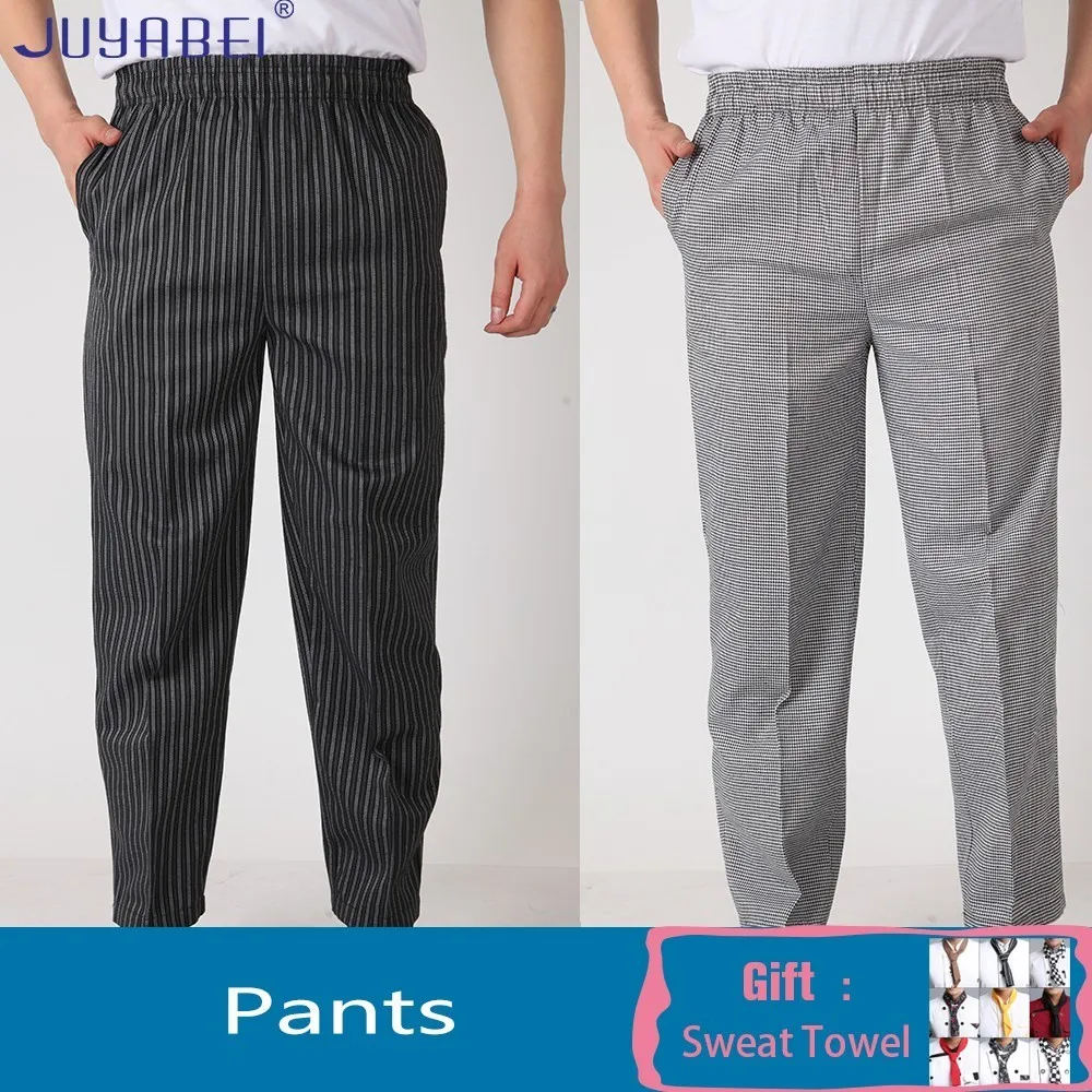 Unisex Elastic Belt Striped Chef Pants Summer Kitchen Cooking Uniform Restaurant Hotel Hair Salon Waiter Overalls And Pockets
Unisex Elastic Belt Striped Chef Pants Summer Kitchen Cooking Uniform Restaurant Hotel Hair Salon Waiter Overalls And Pockets