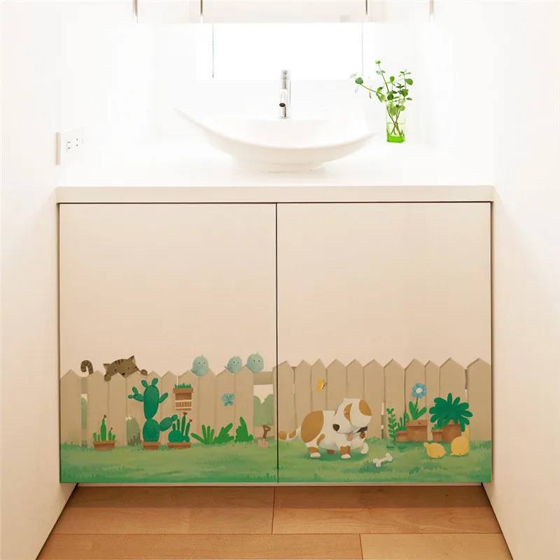 Carton Green grass Fence dog cat birds baseboard PVC Wall Stickers For kids rooms closet decorative home decal decor
Carton Green grass Fence dog cat birds baseboard PVC Wall Stickers For kids rooms closet decorative home decal decor