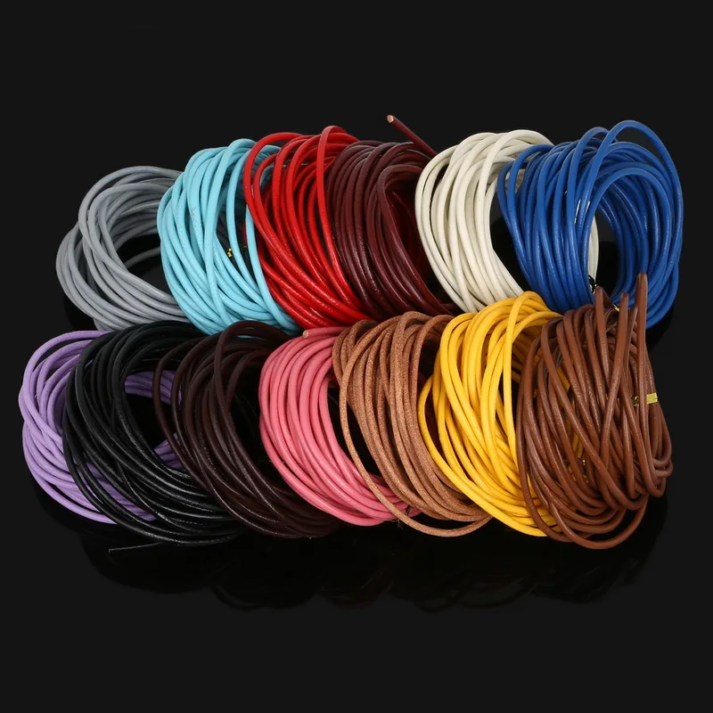 3mm 5 Meters Round Brown/Blue/Purple Genuine Leather Cord Rope String for Bracelet Necklace Making DIY Handmade Craft
3mm 5 Meters Round Brown/Blue/Purple Genuine Leather Cord Rope String for Bracelet Necklace Making DIY Handmade Craft