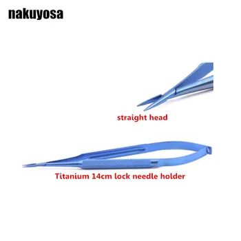 Titanium microsurgical instruments 14cm straight head surgical ophthalmic device lock needle holder
Titanium microsurgical instruments 14cm straight head surgical ophthalmic device lock needle holder