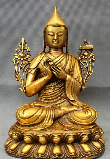 10" Tibet Collect Bronze Gilt Buddhism Temple Lama Je Tsongkhapa Buddha Statue Copper garden decoration
10" Tibet Collect Bronze Gilt Buddhism Temple Lama Je Tsongkhapa Buddha Statue Copper garden decoration
