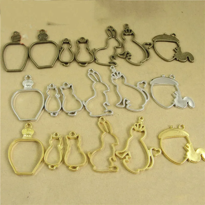 20pcs Cat Squirrel Animal Shape Metal Frame Pendant Gold Bronze Charm Bezel Setting Cabochon Setting Diy UV Resin Charm Findings
20pcs Cat Squirrel Animal Shape Metal Frame Pendant Gold Bronze Charm Bezel Setting Cabochon Setting Diy UV Resin Charm Findings