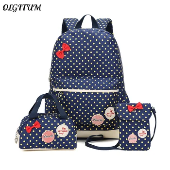 Bow Children Cute Backpack 3 Pcs/Sets Polka Dot Print Backpack Crossbody Bag Big Capacity Female Backpack
Bow Children Cute Backpack 3 Pcs/Sets Polka Dot Print Backpack Crossbody Bag Big Capacity Female Backpack