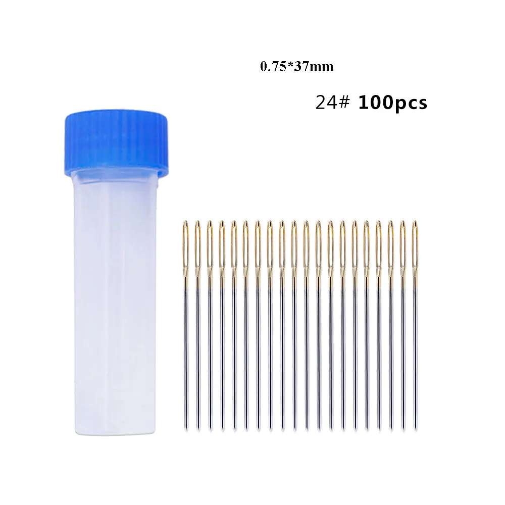500/1000PCS 34/37/40MM Large Eye Needles Leather Sewing Needle Gold Needle Embroidery Tapestry Hand Sewing Accessories
500/1000PCS 34/37/40MM Large Eye Needles Leather Sewing Needle Gold Needle Embroidery Tapestry Hand Sewing Accessories