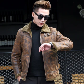 New leather fur men's slim Korean coat, wool coat, leather and motorcycle clothing 17072P1050
New leather fur men's slim Korean coat, wool coat, leather and motorcycle clothing 17072P1050