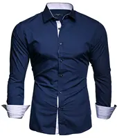 Men Shirt Brand 2018 Male High Quality Long Sleeve Shirts Casual Slim Fit Black Man Dress Shirts Plus Size 4XL CS39 image