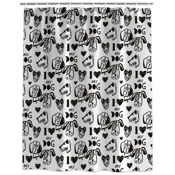 WARMTOUR Shower Curtains Cartoon Dog Extra Long Fabric Bath Shower Curtains Mildew-resistant Bathroom Decor Sets with 12 Hooks 
WARMTOUR Shower Curtains Cartoon Dog Extra Long Fabric Bath Shower Curtains Mildew-resistant Bathroom Decor Sets with 12 Hooks