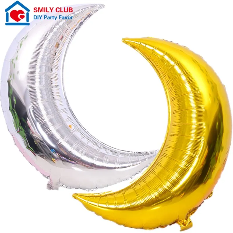 36 inch gold silver moon shaped aluminum foil balloons birthday party wedding balloon christmas decoration Eid Mubarak decor
36 inch gold silver moon shaped aluminum foil balloons birthday party wedding balloon christmas decoration Eid Mubarak decor