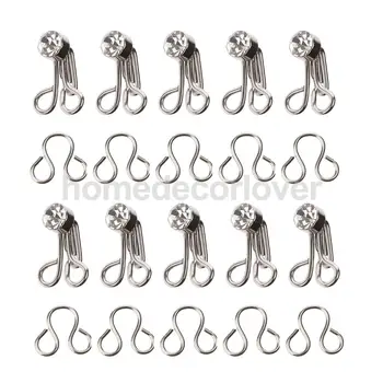 10 Sets Hook and Eye Fasteners Dressmaking Skirt Dress Bra DIY Sewing On Collar Hook with Rhinestone
10 Sets Hook and Eye Fasteners Dressmaking Skirt Dress Bra DIY Sewing On Collar Hook with Rhinestone