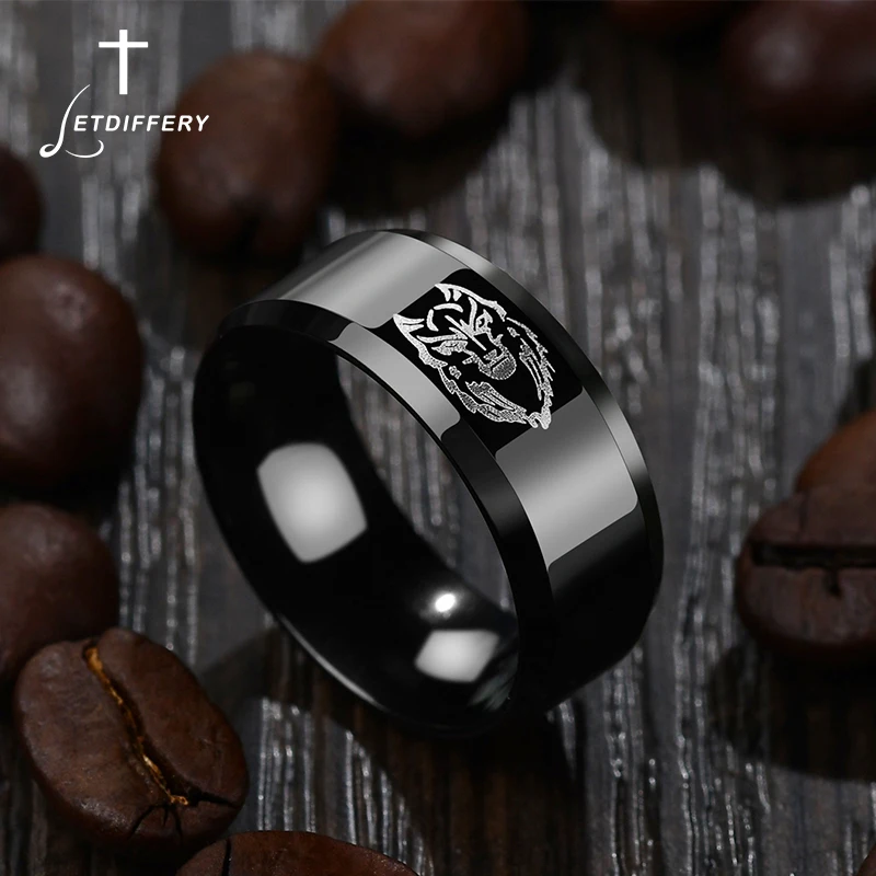 Letdiffery Cool Lion Head Band Black Titanium Ring Men Engagement Anel Jewelry Rings For Male Party Wedding Bands
Letdiffery Cool Lion Head Band Black Titanium Ring Men Engagement Anel Jewelry Rings For Male Party Wedding Bands