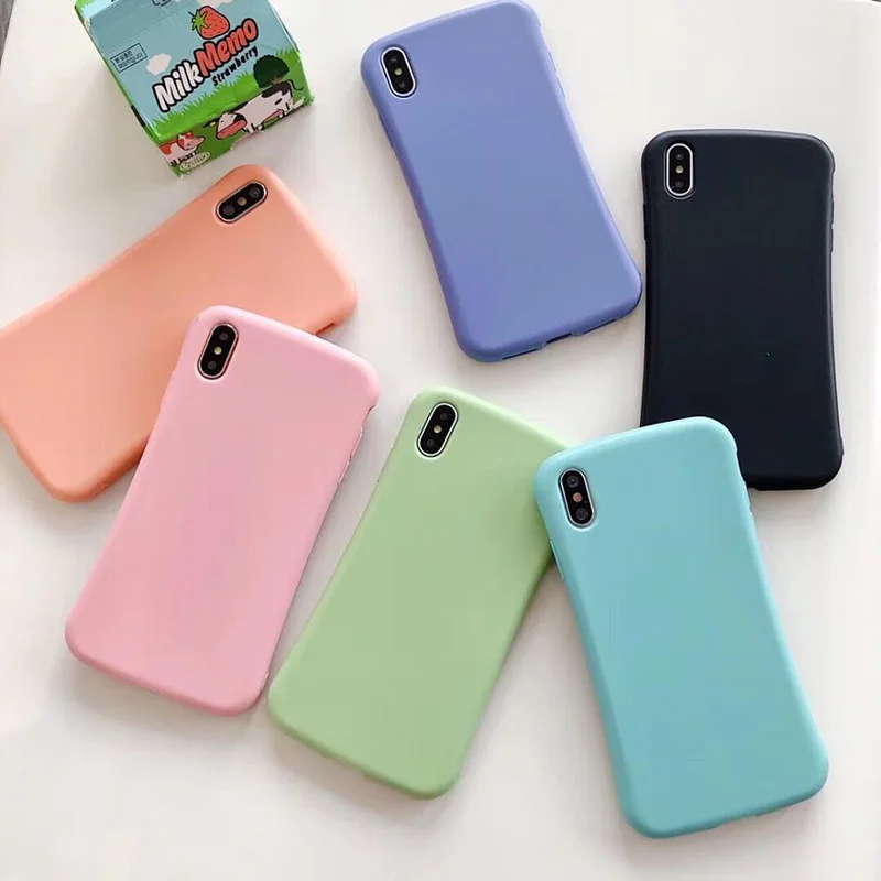 Lovely Candy Soild Color Phone Cases For iPhone XR XS Max 6 6S 7 8 Plus X Plain Curved Design Soft TPU Back Cover Gift
Lovely Candy Soild Color Phone Cases For iPhone XR XS Max 6 6S 7 8 Plus X Plain Curved Design Soft TPU Back Cover Gift
