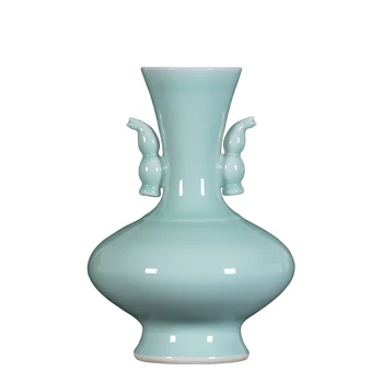 Yong Zheng's Antique Handmade double ears shadow green glaze vase Jingdezhen Vintage home decoration Ceramic Vase ornament
Yong Zheng's Antique Handmade double ears shadow green glaze vase Jingdezhen Vintage home decoration Ceramic Vase ornament