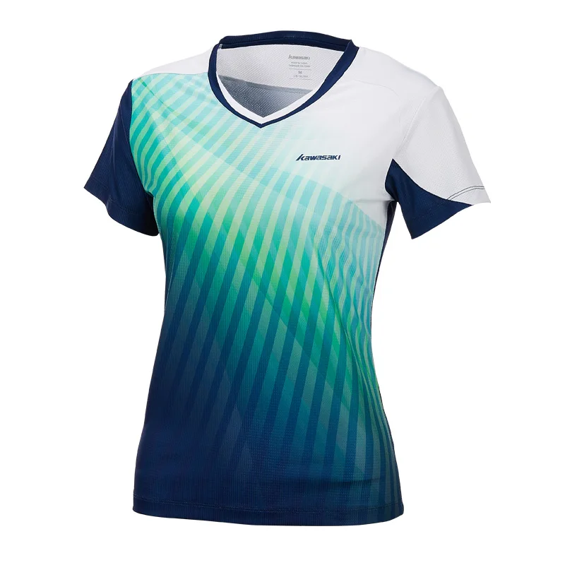 Kawasaki Clothing Badminton Sportswear Shirts For Women V-Neck Breathable Bright Color Tennis Table T-shirt ST-T2012
Kawasaki Clothing Badminton Sportswear Shirts For Women V-Neck Breathable Bright Color Tennis Table T-shirt ST-T2012