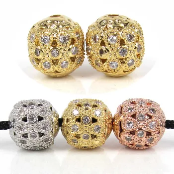 New 6Pcs/Lot 8*9mm Charm Gold Plated Micro Pave Zirconium Brass Flowers Hollow Spacer Bead For Fashion Macrame Bracelet Making
New 6Pcs/Lot 8*9mm Charm Gold Plated Micro Pave Zirconium Brass Flowers Hollow Spacer Bead For Fashion Macrame Bracelet Making