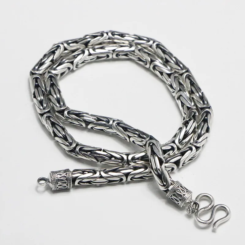 S990 Sterling Silver Men And Women Necklace Rough Retro Thai Silver Chain Domineering Jewelry Sweater Chain
S990 Sterling Silver Men And Women Necklace Rough Retro Thai Silver Chain Domineering Jewelry Sweater Chain