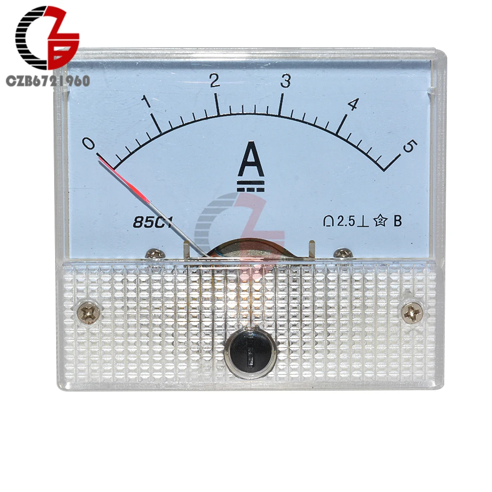 DC 5A 85C1 Analog Ammeter Current Meter Tester Detector Panel Gauge GB for Electric DIY
DC 5A 85C1 Analog Ammeter Current Meter Tester Detector Panel Gauge GB for Electric DIY