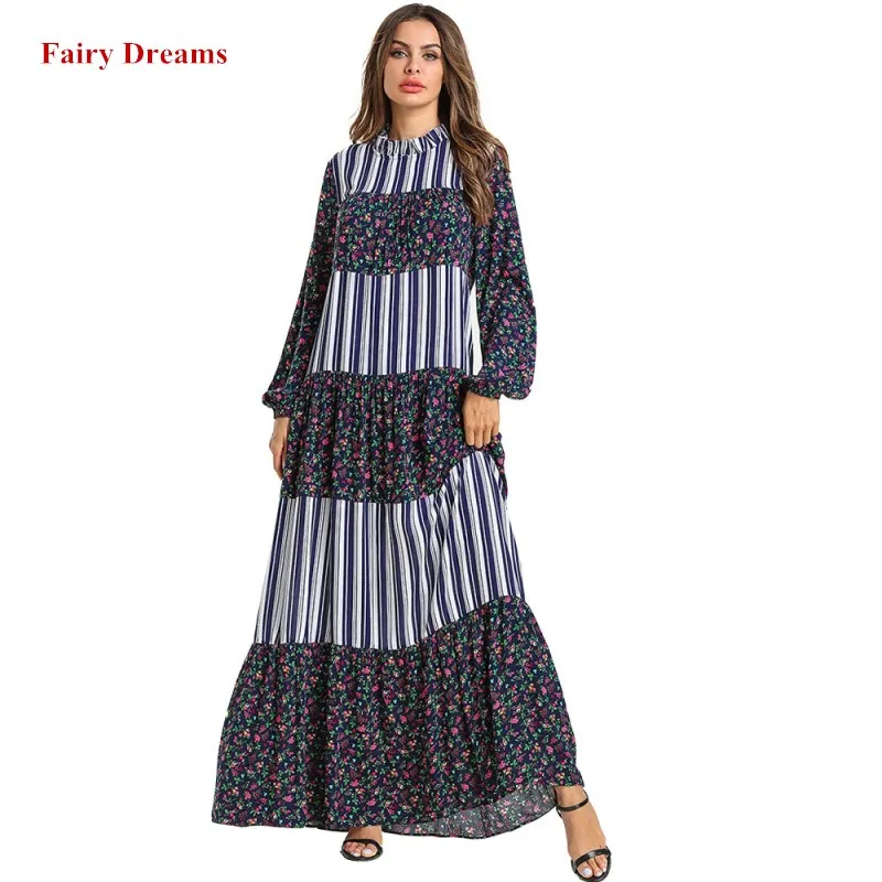 Muslim Dress Women Abaya Dubai Bangladesh Islamic Clothing Plus Size 4XL Kaftan Arabic Abayas Ladies Turkish Striped Robe 2019
Muslim Dress Women Abaya Dubai Bangladesh Islamic Clothing Plus Size 4XL Kaftan Arabic Abayas Ladies Turkish Striped Robe 2019