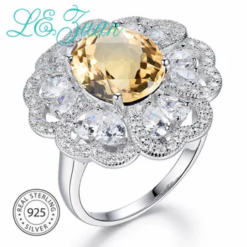 L&zuan 4.75ct Natural Citrine Ring 100% 925 Sterling Silver Jewelry Luxury Ring For Women Cluster Gemstone Flower Rings
L&zuan 4.75ct Natural Citrine Ring 100% 925 Sterling Silver Jewelry Luxury Ring For Women Cluster Gemstone Flower Rings