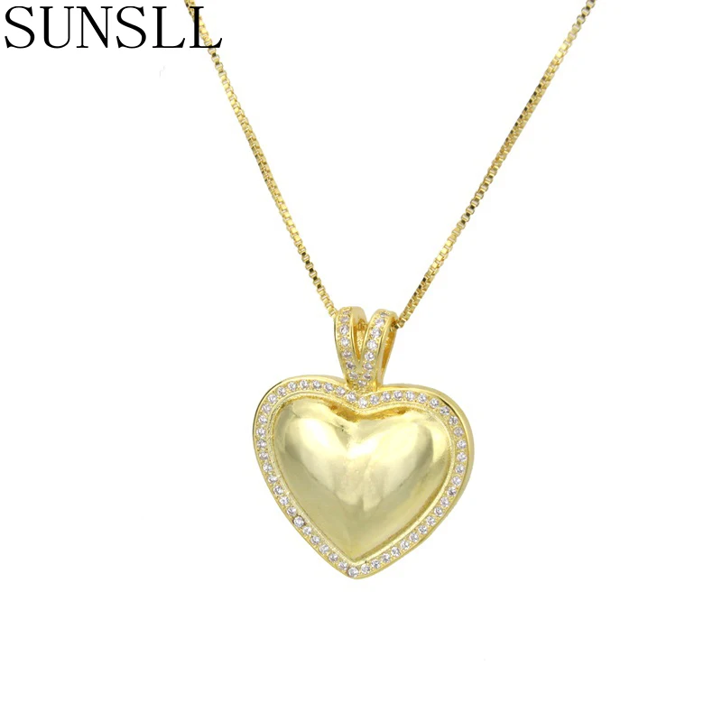 SUNSLL New Gold / Silver copper white cubic zirconia heart pendant necklace girl dating sweet simple jewelry pendant necklace
SUNSLL New Gold / Silver copper white cubic zirconia heart pendant necklace girl dating sweet simple jewelry pendant necklace