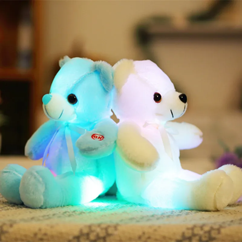 High Quality 32cm Glowing LED Light Animal Toys Luminous Bear Plush Toys Stuffed Colorful Doll Kawaii Kids Children's Girls Gift
High Quality 32cm Glowing LED Light Animal Toys Luminous Bear Plush Toys Stuffed Colorful Doll Kawaii Kids Children's Girls Gift