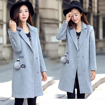 2017 Winter new Women Korean fashion straight woolen coat was thin and long sections woolen coat female child tide
2017 Winter new Women Korean fashion straight woolen coat was thin and long sections woolen coat female child tide