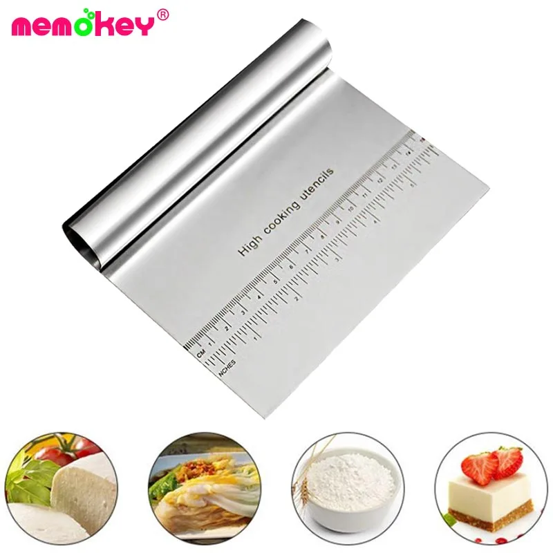 Stainless Steel Pizza Cake Dough Scraper Cutter Baking Pastry Spatulas Fondant Cream Cutting With Measuring Guide Kitchen Tool I
Stainless Steel Pizza Cake Dough Scraper Cutter Baking Pastry Spatulas Fondant Cream Cutting With Measuring Guide Kitchen Tool I