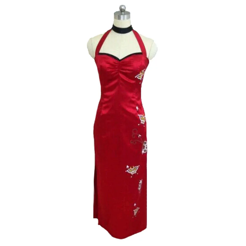 Женский костюм для косплея Cos V 5 Ada Wong красный чонсам длинные платья выпускного