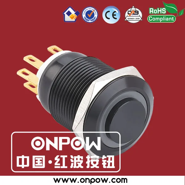 ONPOW 19mm 1NO1NC high head black aluminium alloy latching push button switch LAS1GQH-11ZE/B/12V/A
ONPOW 19mm 1NO1NC high head black aluminium alloy latching push button switch LAS1GQH-11ZE/B/12V/A