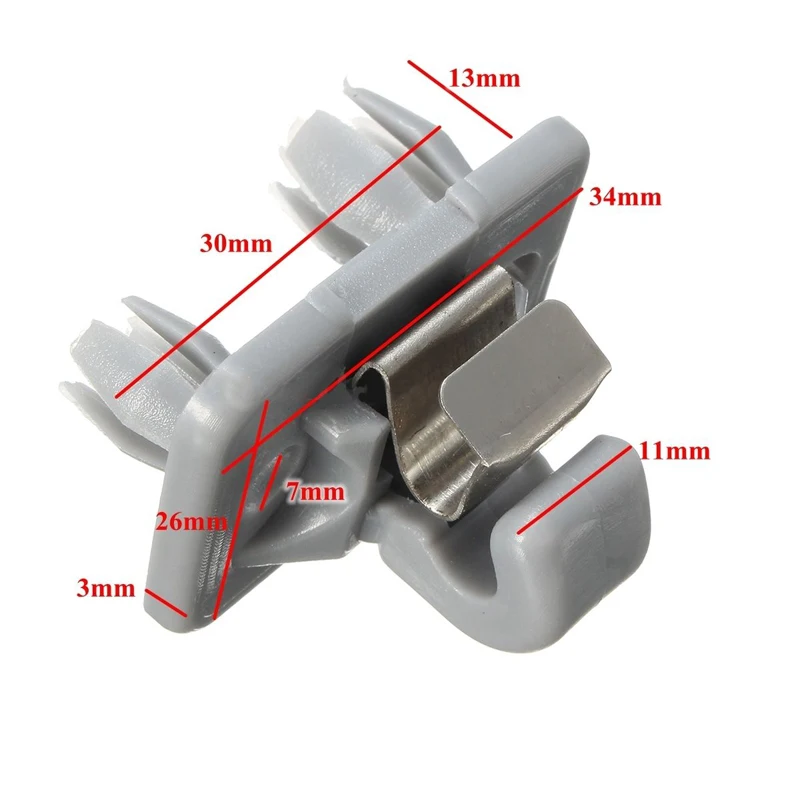 New Car Interior Grey Sun Visor Clip Holder Hook for A1-A5 Q3 Q5 TT Roadster New
