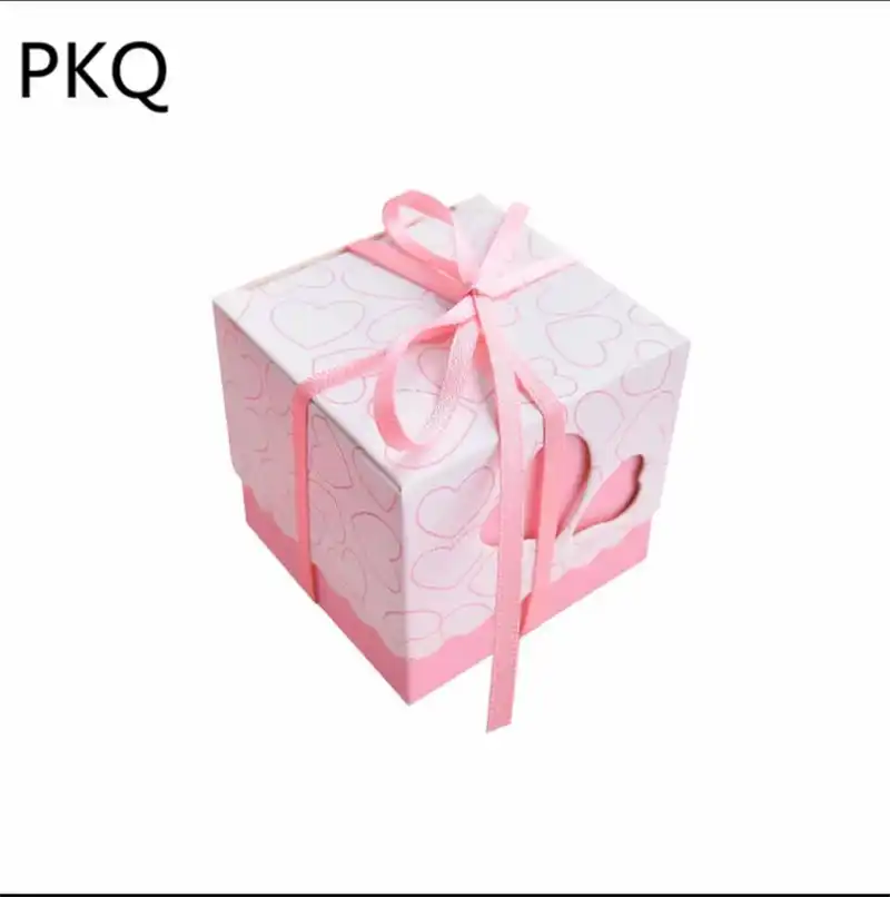 2cm green pink cardboard paper box baby carriage candy box gift