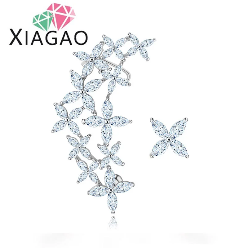 XIAGAO New Arrival Flower Asymmetry Stud Earrings Micro Clear AAA Cubic Zircon Christmas Gift Fashion Jewelry Accessories
XIAGAO New Arrival Flower Asymmetry Stud Earrings Micro Clear AAA Cubic Zircon Christmas Gift Fashion Jewelry Accessories
