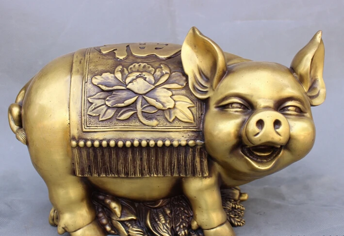 song voge gem S2623 13" Chinese Bronze Animals Year Zodiac Wealth Fu Pig Flower Statue Saving Pot
song voge gem S2623 13" Chinese Bronze Animals Year Zodiac Wealth Fu Pig Flower Statue Saving Pot