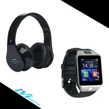Smart Watch + Bluetooth Headphones smartwatch headphone Wireless Phone Watches DZ09 Headband BT-809 for Apple Android Original