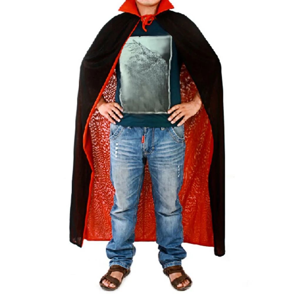 Vampire Dracula Cloak Cape for Men Male Halloween Fancy Dress Costume 140cm Long Black Red Reversable
Vampire Dracula Cloak Cape for Men Male Halloween Fancy Dress Costume 140cm Long Black Red Reversable