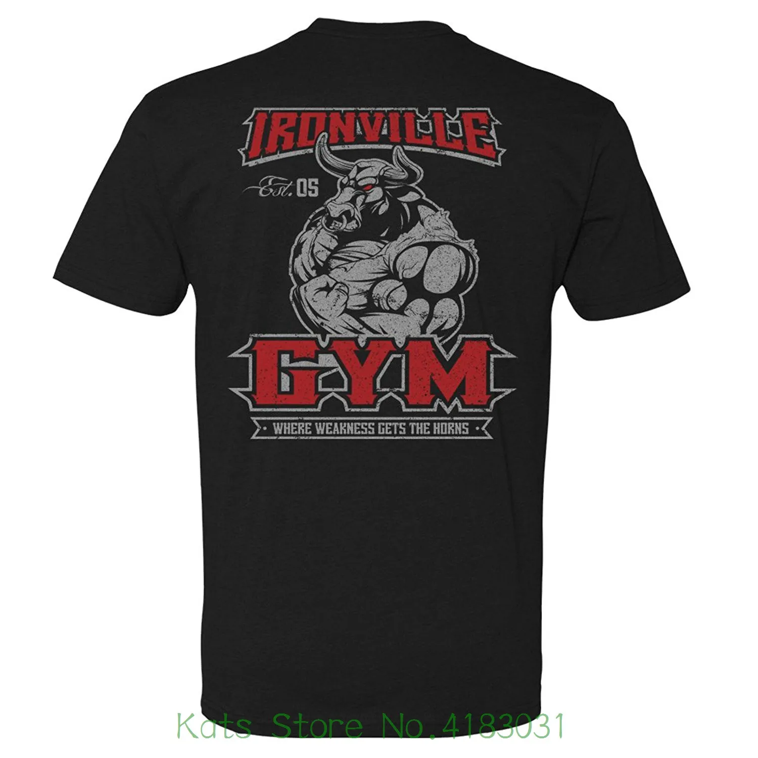 Ironville Gymnasium Bull Horns Powerlifting Blend T-shirt Short Sleeves Cotton Fashion Free Shipping
Ironville Gymnasium Bull Horns Powerlifting Blend T-shirt Short Sleeves Cotton Fashion Free Shipping