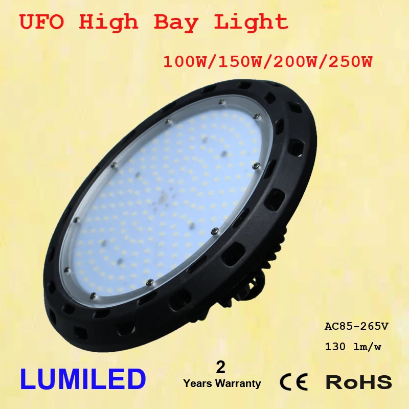 100W LED High Bay Bulb, 400W Metal-Halide Replacement Equivalent, 5500K, 13000 Lumens, for Daylight Shop Lamp
100W LED High Bay Bulb, 400W Metal-Halide Replacement Equivalent, 5500K, 13000 Lumens, for Daylight Shop Lamp