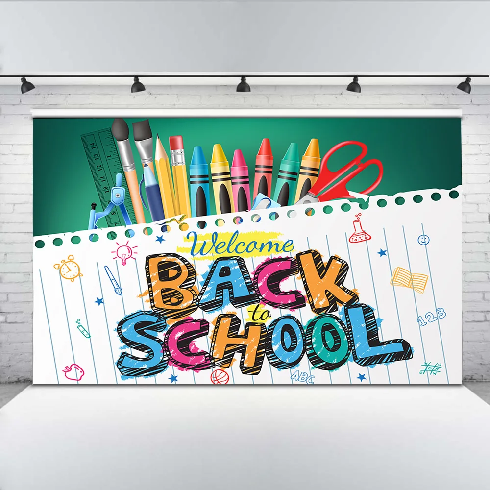 Mehofoto Welcome Back to School Photographic Background for Students Pen and Notebook Backdrop Computer Printing Banner
Mehofoto Welcome Back to School Photographic Background for Students Pen and Notebook Backdrop Computer Printing Banner