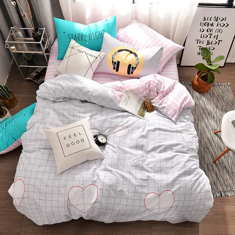 Axis print Simple style bedding set cotton fabric 3/4pcs Twin Queen Size duvet cover flat sheet pillowcase
Axis print Simple style bedding set cotton fabric 3/4pcs Twin Queen Size duvet cover flat sheet pillowcase