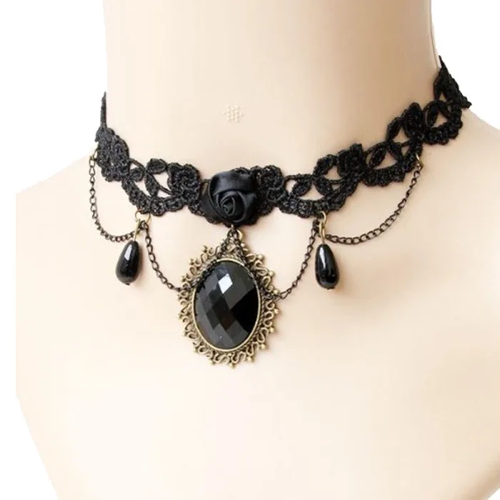 Fashion Necklace Girl Handmade Jewelry Choker Gothic Retro Vintage Torque Lace Collar Choker Necklace Ornaments Pendientes Sets
Fashion Necklace Girl Handmade Jewelry Choker Gothic Retro Vintage Torque Lace Collar Choker Necklace Ornaments Pendientes Sets
