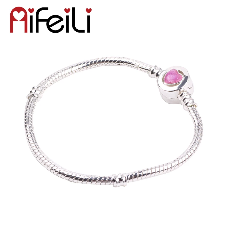 AIFEILI New 2019 Hot Sale 18-21cm Silver Snake Chain Charm Bead Original DIY Fit Women Bracelet Jewelry Gift
AIFEILI New 2019 Hot Sale 18-21cm Silver Snake Chain Charm Bead Original DIY Fit Women Bracelet Jewelry Gift