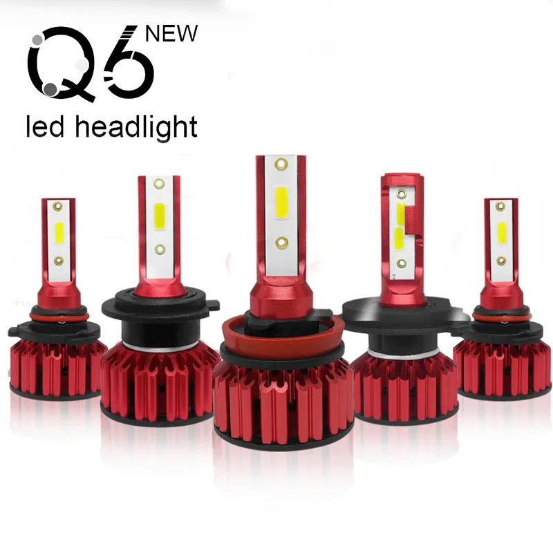 2Pcs Q6 H7/H8/H9/H11/ COB LED Headlight Bulbs H4 / 9003 / HB2 HB4 /9006 HB3 9005 H10 Auto Headlights 6000K Car Led Light
2Pcs Q6 H7/H8/H9/H11/ COB LED Headlight Bulbs H4 / 9003 / HB2 HB4 /9006 HB3 9005 H10 Auto Headlights 6000K Car Led Light