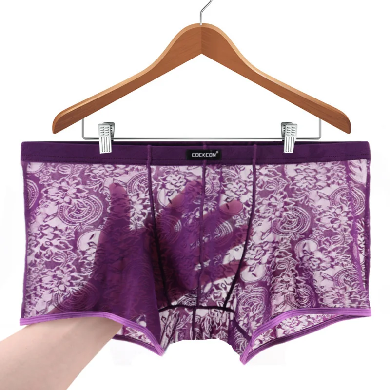 Sexy Men's Sheer Underwear Boxers Gay Men Transparent Underwear Shorts Lace Panties Male Men Hot U convex soft ice silky boxer
Sexy Men's Sheer Underwear Boxers Gay Men Transparent Underwear Shorts Lace Panties Male Men Hot U convex soft ice silky boxer